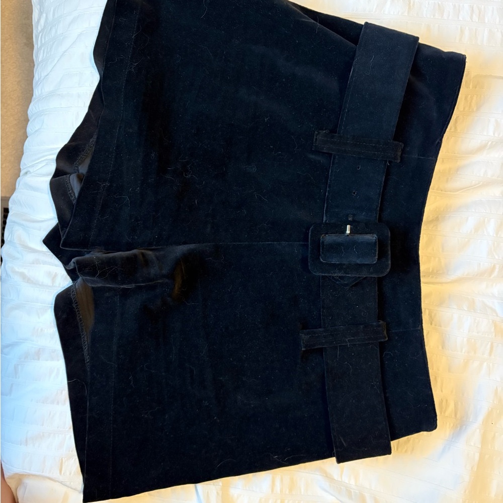 Velvet Belted Disco Shorts